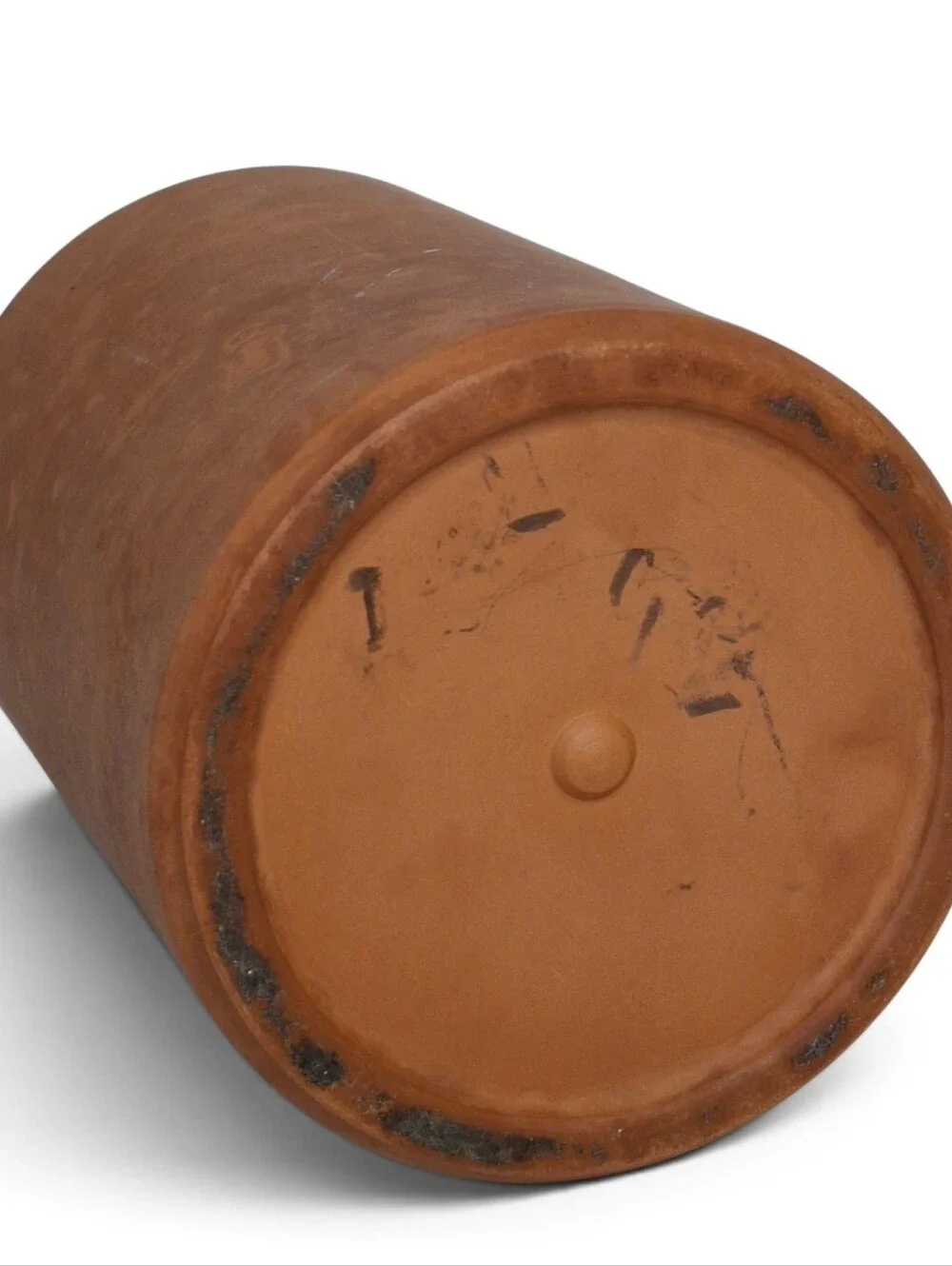 Henry Watson Pottery Vintage Fall Kitchen Utensil Holder Chippy Terracotta Crock